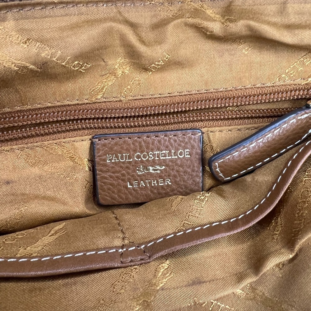 Brown Leather Crossbody Bag by Paul Costelloe - Picture 5 of 5
